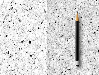 Textured paper, black pencil,  detailed patterns