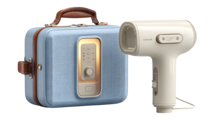 Compact garment steamer with travel case ? versatile icon for chef tools and cooking themes