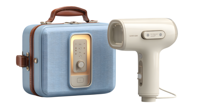 Compact garment steamer with travel case ? versatile icon for chef tools and cooking themes