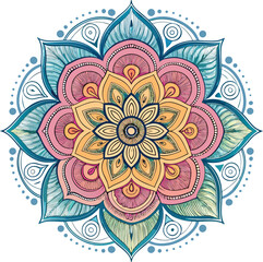 Creative floral mandala design 