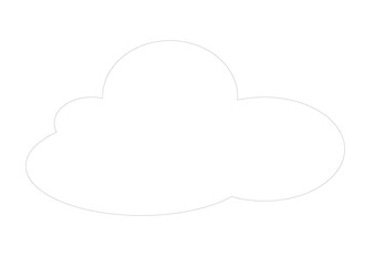 cloud icon on a white background, vector illustration, eps 10