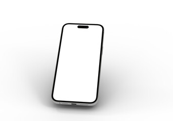 High-quality stock photo of a modern smartphone with a blank screen, perfect for app presentations or website designs.