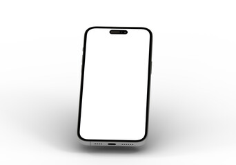 High-quality image of a modern smartphone with a blank screen, perfect for app presentations or website mockups.