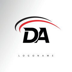 DA Modern Minimalist Letter Monogram Logo - Sleek Stylish Branding & Visual Identity Design