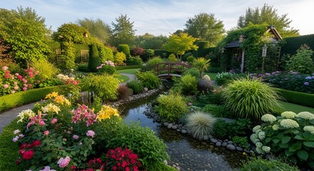garden with flowers