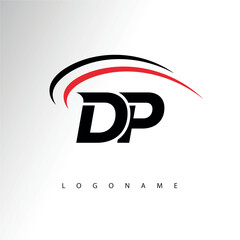 DP Modern Minimalist Letter Monogram Logo - Sleek Stylish Branding & Visual Identity Design