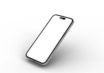 High-quality image of a modern smartphone with a blank screen, perfect for app presentations or website mockups.