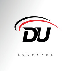 DU Modern Minimalist Letter Monogram Logo - Sleek Stylish Branding & Visual Identity Design