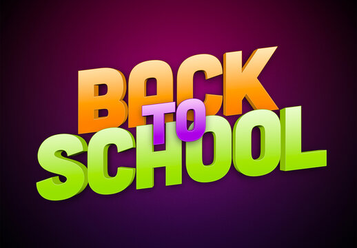 Back to School Text Effect