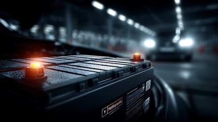 Automotive battery with precision crafted terminals high resolution picture