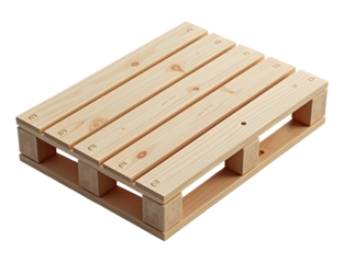 New wooden pallet waiting for logistic and shipping, essential warehouse equipment