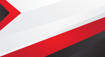 Modern red black border frame element on white background