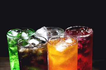 Soft drinks and fruit juice mixed with soda high in sugar have a negative effect on physical health. 