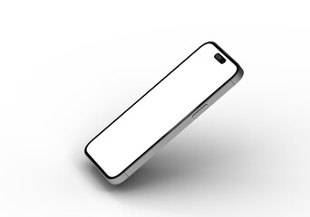 High-quality image of a modern smartphone with a blank screen, perfect for app presentations or website mockups.
