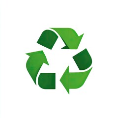 Fototapeta premium Green recycling symbol, arrows, circular