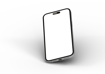 High-quality image of a modern smartphone with a blank screen, perfect for app presentations or website mockups.