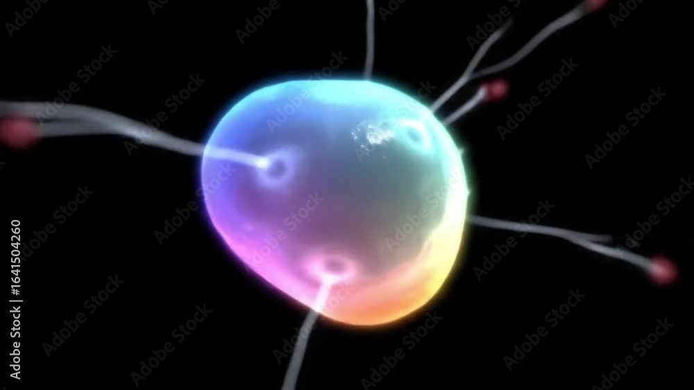 Poster abstract blue glowing particle clusters floating in dark space. a futuristic digital background conc