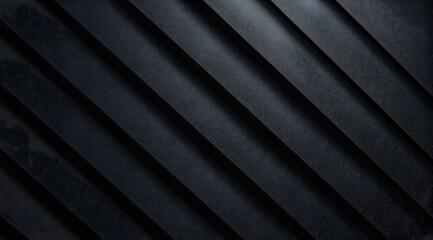 Elegant Black Abstract Surface with Layered Geometric Design.Generative AI