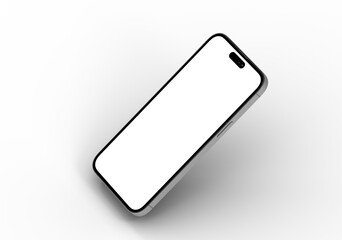High-quality image of a modern smartphone with a blank screen, perfect for app presentations or website mockups.