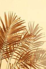 Stylish palm leaf shadows cast on a light background.