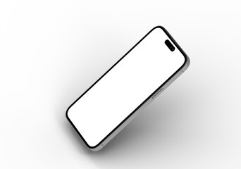 High-quality stock photo of a modern smartphone with a blank screen, perfect for app presentations or website designs.