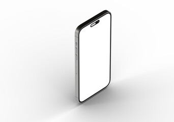High-quality photo of a modern smartphone with a blank screen, perfect for app presentations or website mockups.