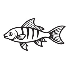 A Dynamic and Graceful Swordtail Fish, a Lively Community Species Swimming Elegantly in a Vibrant Underwater Ecosystem