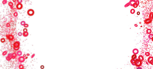 Abstract background with pink and red circles. Perfect for Valentine's Day or feminine designs.