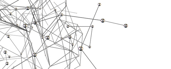 Obraz premium 3D rendering of a network connection. Ideal for tech, AI, or business concepts.