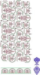 Fototapeta premium Mughal Motif Ornament Seamless Pattern Multi Color Motif Background 