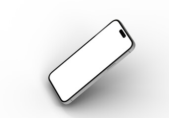 High-quality photo of a modern smartphone with a blank screen, perfect for app presentations or website mockups.