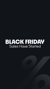 Black Friday Sale Promo Text Animation