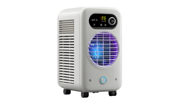 Foldable portable air conditioner with a digital display ? excellent asset for kitchen tutorials and branding