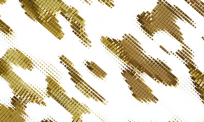 Abstract gold mosaic pattern.  Luxury geometric design. Perfect for modern backgrounds.