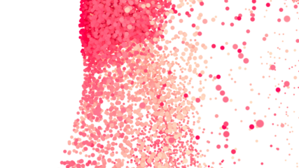 Abstract background of pink and peach confetti circles. Perfect for celebratory designs.