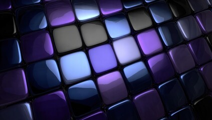 Obraz premium Abstract geometric pattern of glossy squares