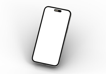 High-quality image of a modern smartphone with a blank screen, perfect for app presentations or website mockups.
