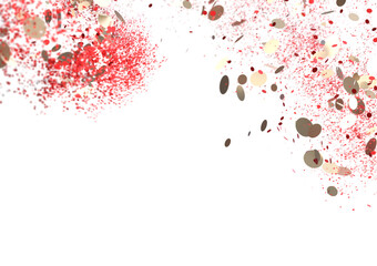 Festive confetti burst, ideal for celebrations, holidays, and party designs.