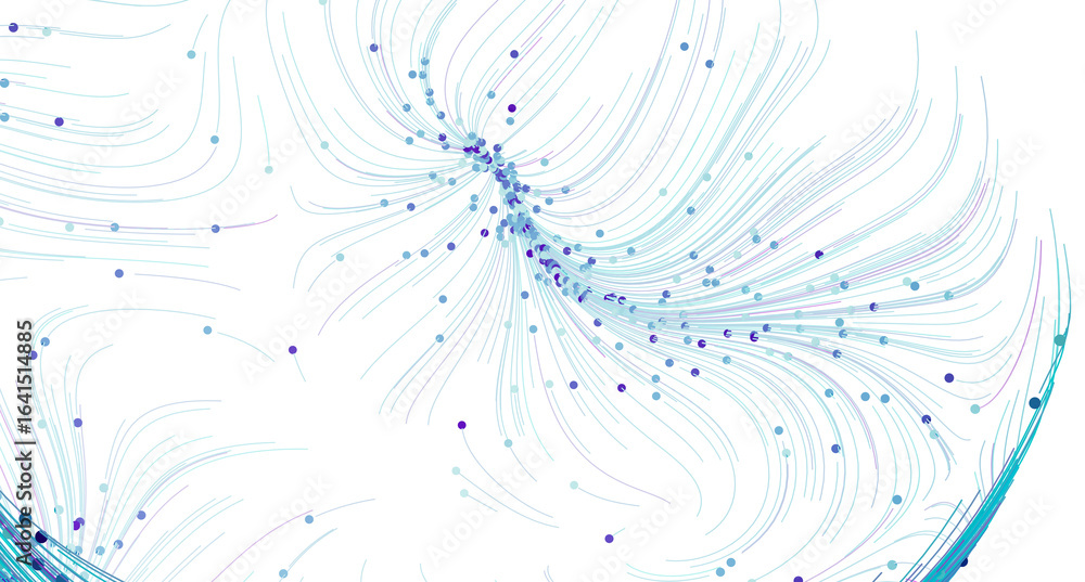 Poster stunning abstract image depicting data flow and connections. perfect for tech, ai, or network concep