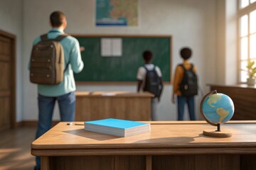 Students Entering Classroom