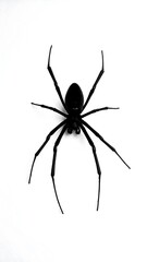 Obraz premium Black spider on white background (1)