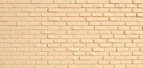Fototapeta premium Light beige-brown brick wall, rough texture, repeating pattern, texture, grunge