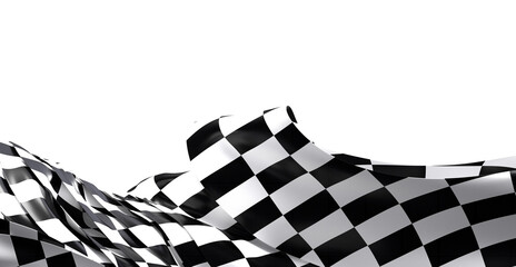 Dramatic checkered flag waving, perfect for sports, victory, and competition themes....