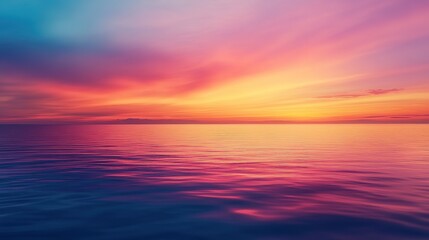 Fototapeta premium A breathtaking sunset with a smooth gradient of warm and cool tones.