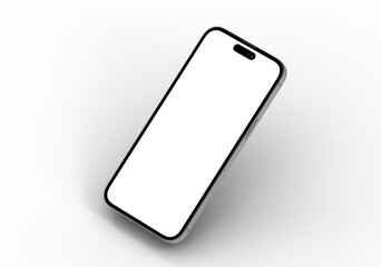 High-quality image of a modern smartphone with a blank screen, perfect for app presentations or website mockups.