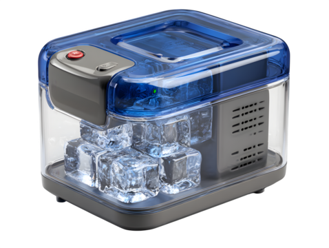 Mini ice maker machine with transparent lid ? ideal for professional chefs and cooking presentations