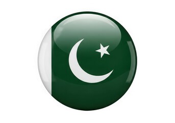 Pakistan flag isolated on transparent background