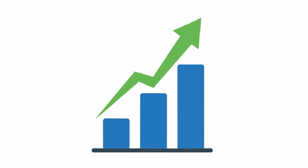 business graph with arrow