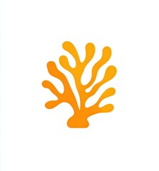 Obraz premium Orange coral, stylized graphic