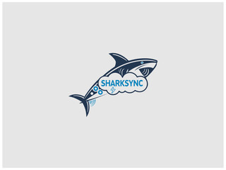 premium shark logo design vector, vector and illustration,